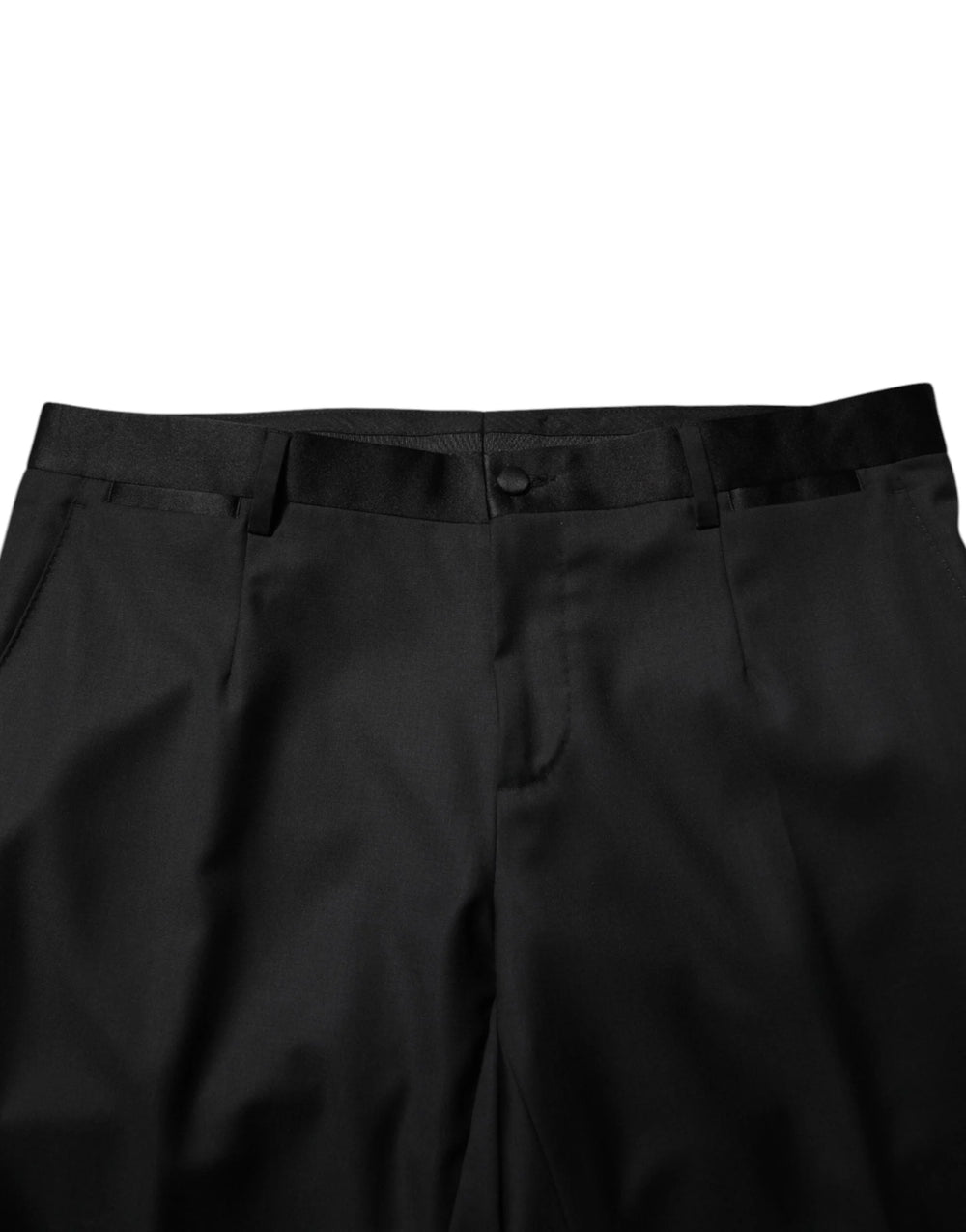 Dolce & Gabbana Black Wool Men Single Breasted 2 Piece Suit - IT52 | XL - Pant Suits