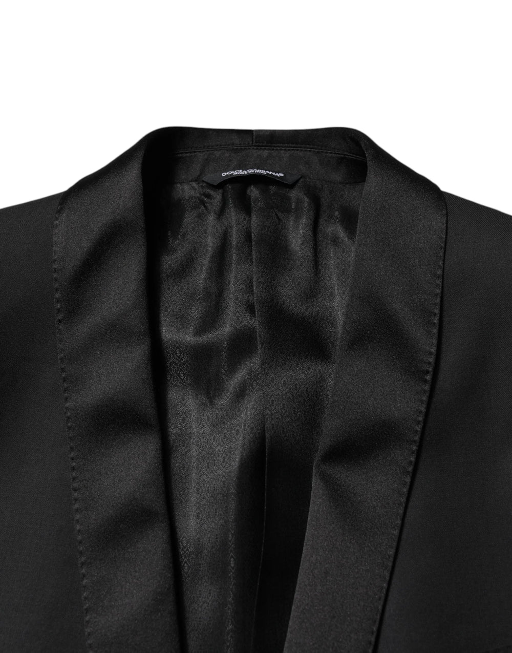 Dolce & Gabbana Black Wool Men Single Breasted 2 Piece Suit - IT52 | XL - Pant Suits
