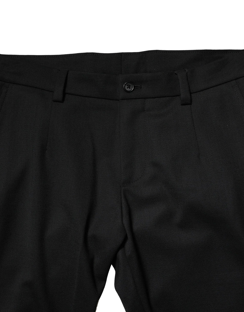 Dolce & Gabbana Black Wool Men Skinny Mid Waist Pants - IT46 | S - Trousers