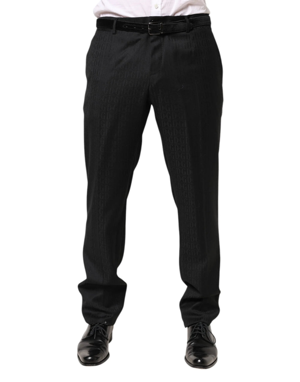 Dolce & Gabbana Black Wool Mid Waist Dress Men Trouser Pants - IT52 | XL - Trousers