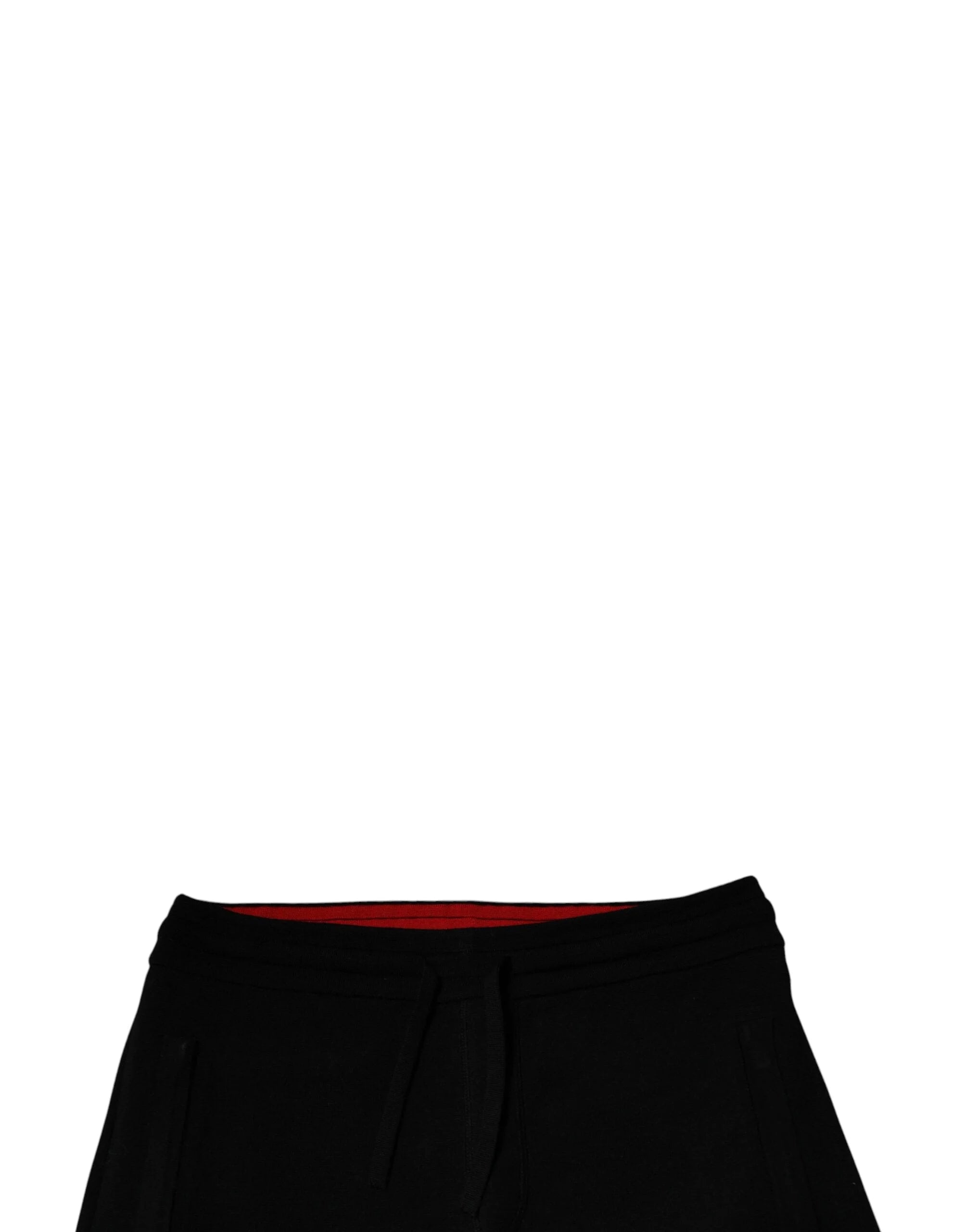 Dolce & Gabbana Black Wool Mid Waist Jogger Sweatpants Pants - Joggers