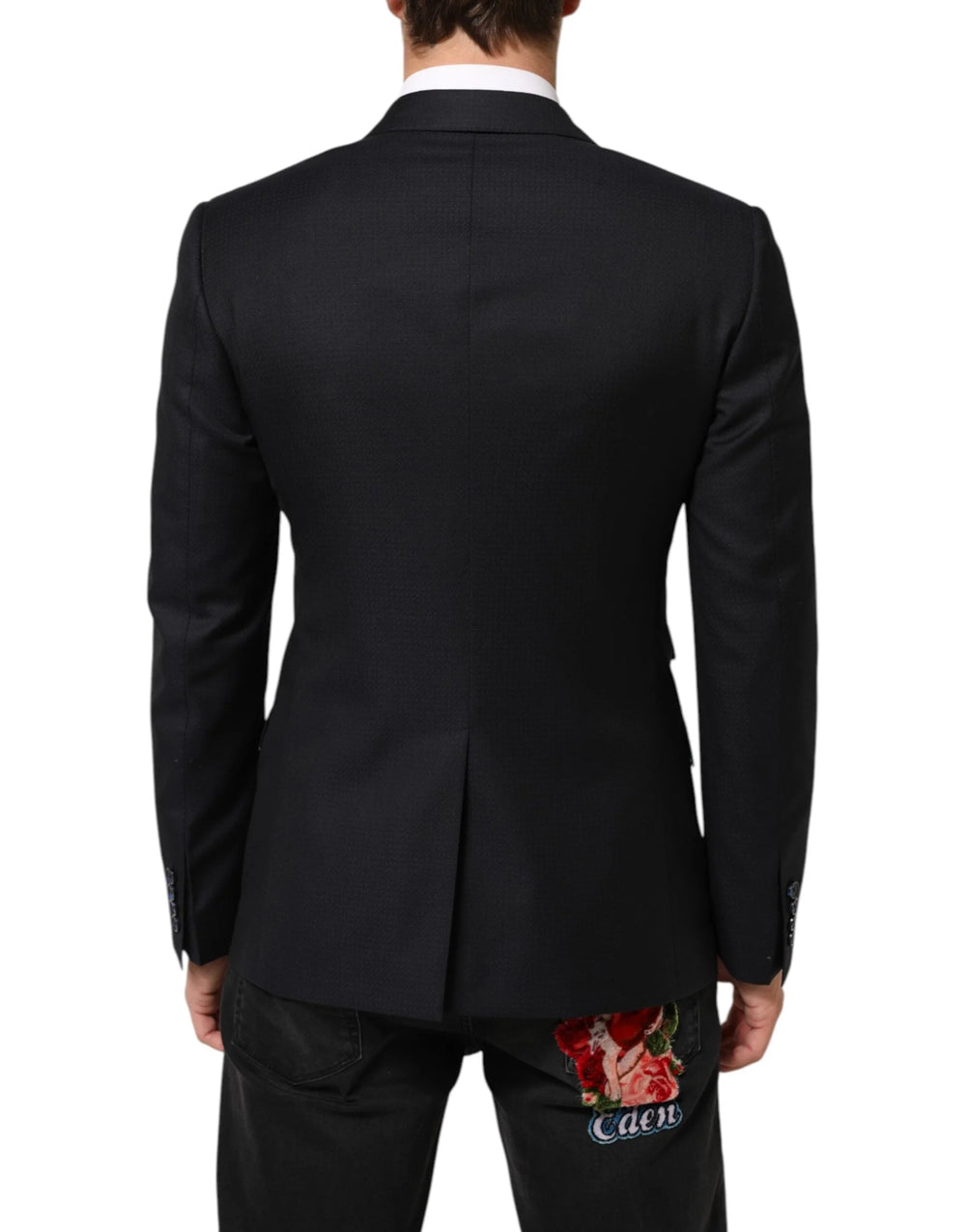 Dolce & Gabbana Black Wool NAPOLI 2 Button Men Suit Blazer - IT46 | S - Sport Jackets