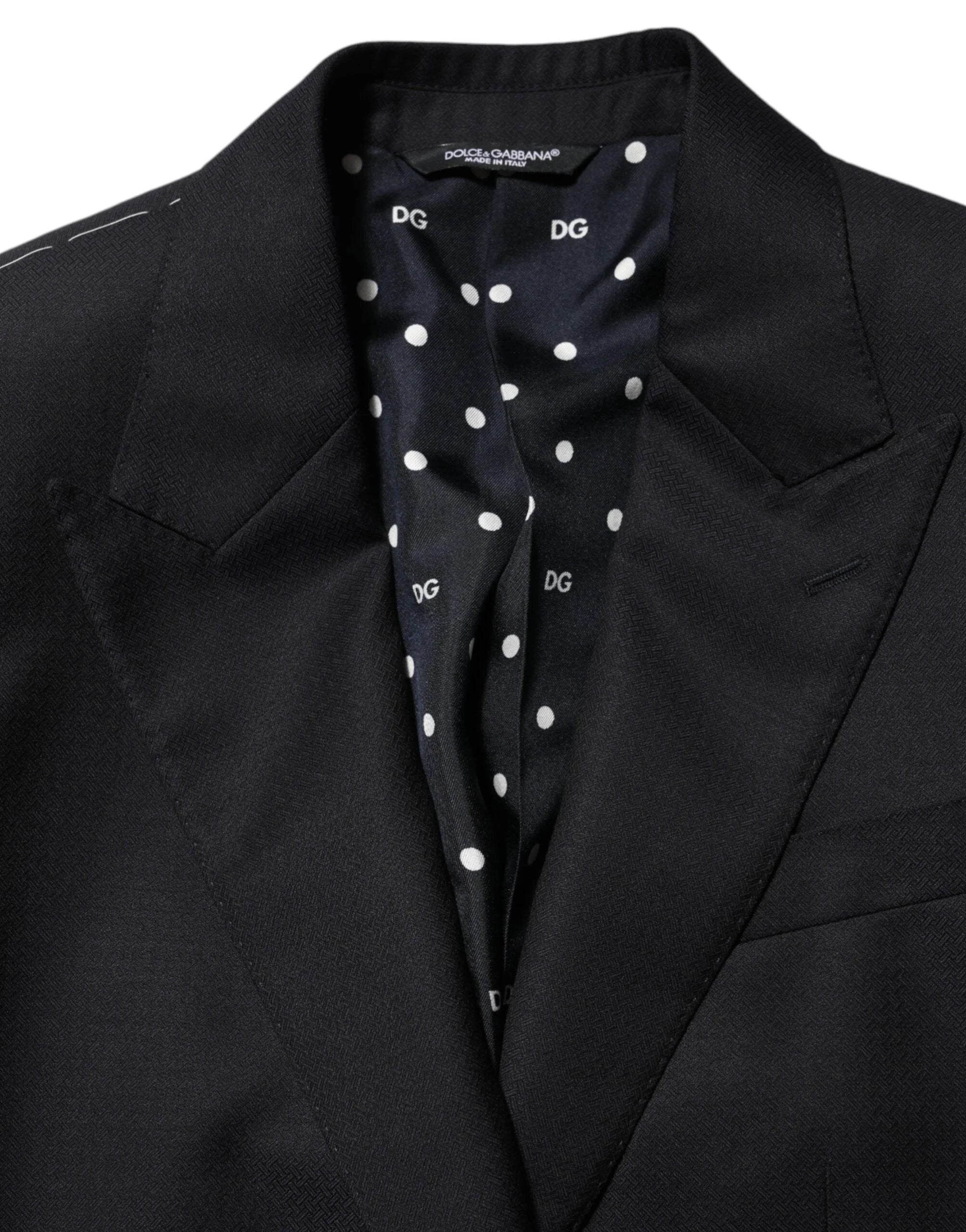Dolce & Gabbana Black Wool NAPOLI 2 Button Men Suit Blazer - IT46 | S - Sport Jackets
