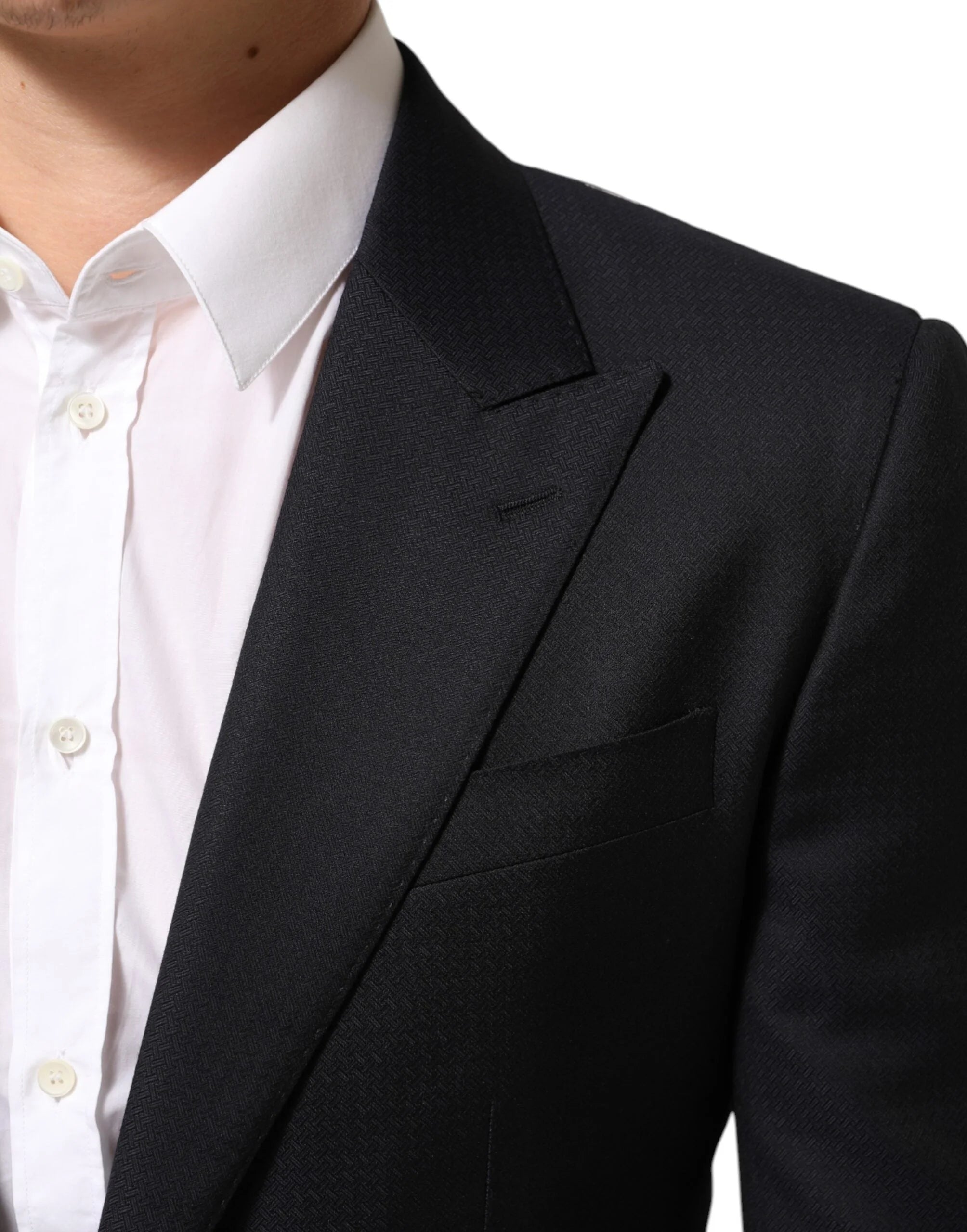 Dolce & Gabbana Black Wool NAPOLI 2 Button Men Suit Blazer - IT46 | S - Sport Jackets