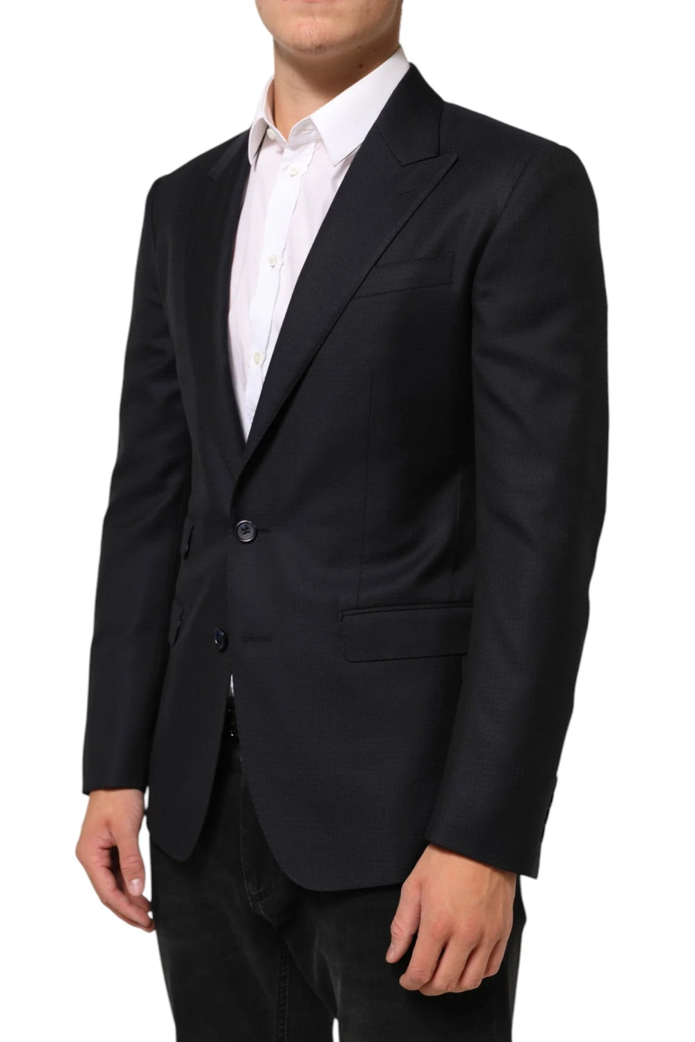 Dolce & Gabbana Black Wool NAPOLI 2 Button Men Suit Blazer - IT46 | S - Sport Jackets