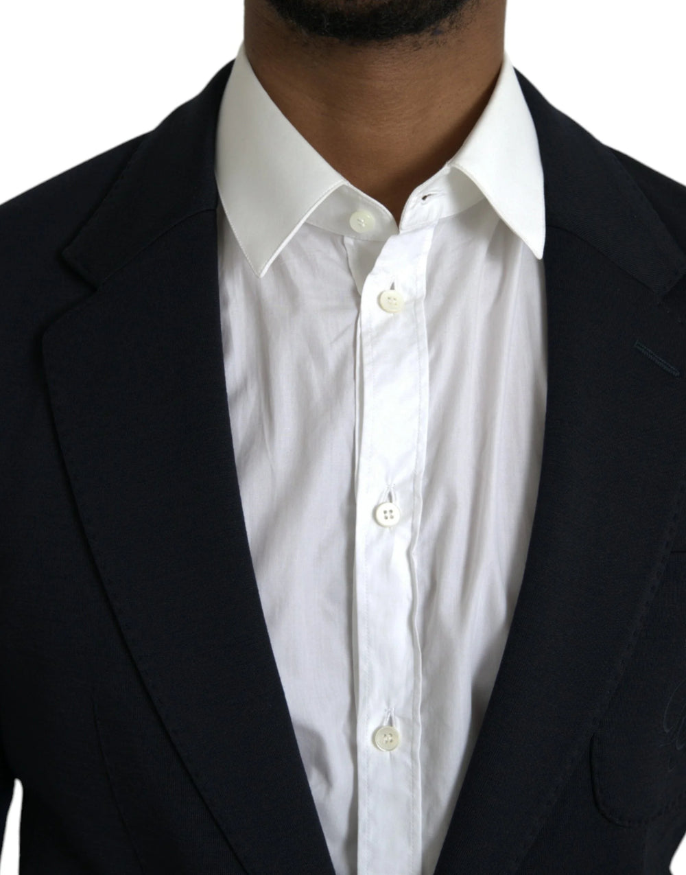 Dolce & Gabbana Black Wool Notch Single Breasted Coat Blazer - IT50 | L - Sport Jackets