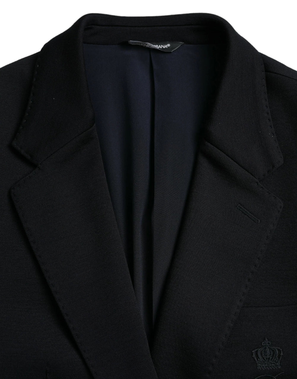 Dolce & Gabbana Black Wool Notch Single Breasted Coat Blazer - IT50 | L - Sport Jackets