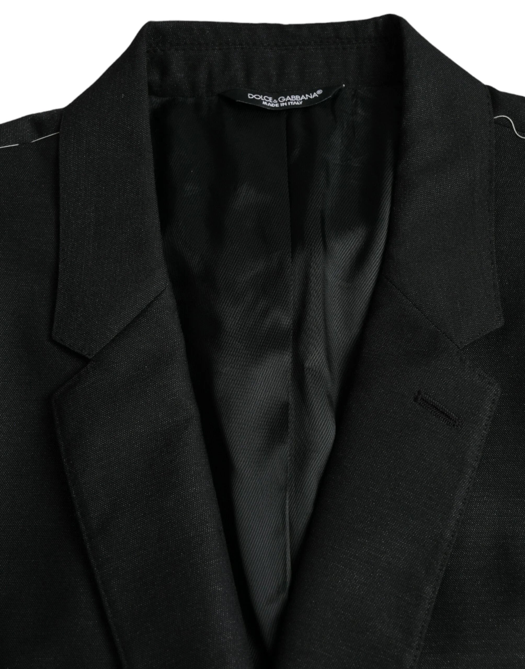Dolce & Gabbana Black Wool Notch SingleBreasted Coat Blazer - IT54 | XL - Sport Jackets