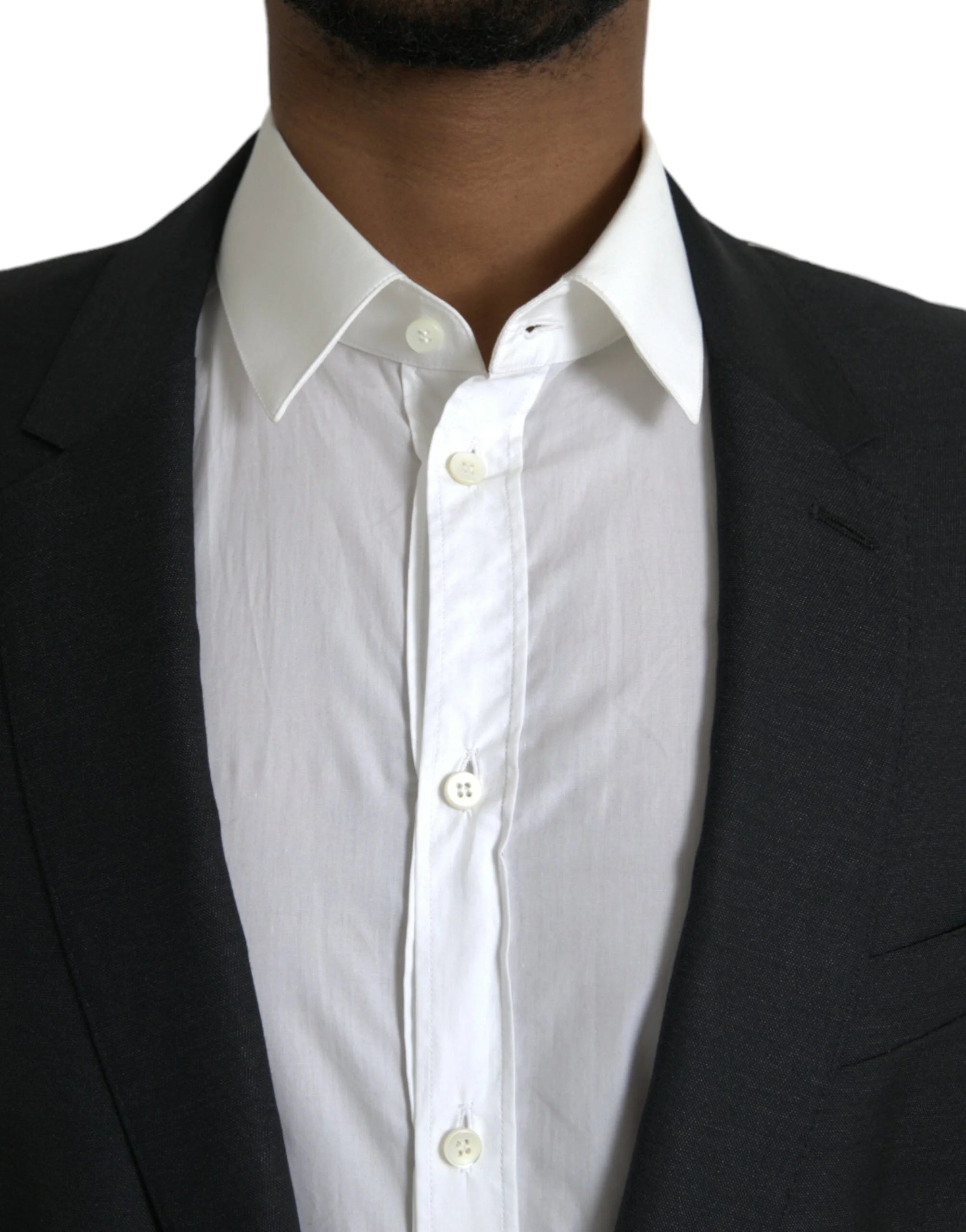 Dolce & Gabbana Black Wool Notch SingleBreasted Coat Blazer - IT54 | XL - Sport Jackets