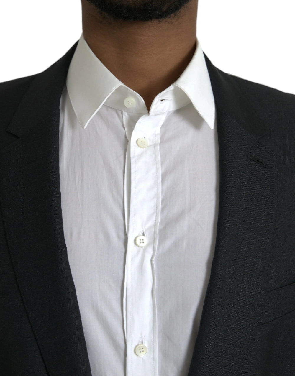 Dolce & Gabbana Black Wool Notch SingleBreasted Coat Blazer - IT54 | XL - Sport Jackets