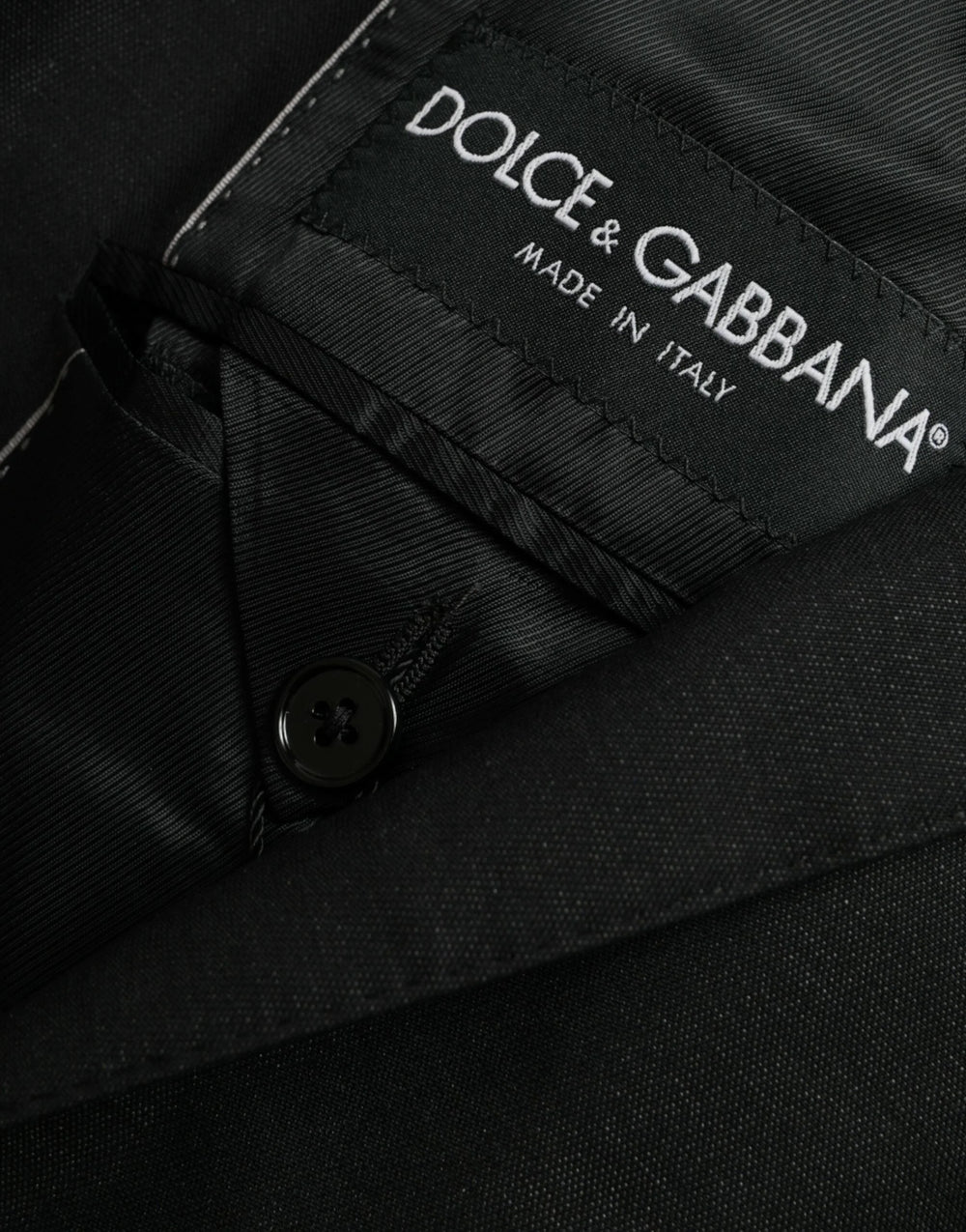 Dolce & Gabbana Black Wool Notch SingleBreasted Coat Blazer - IT54 | XL - Sport Jackets