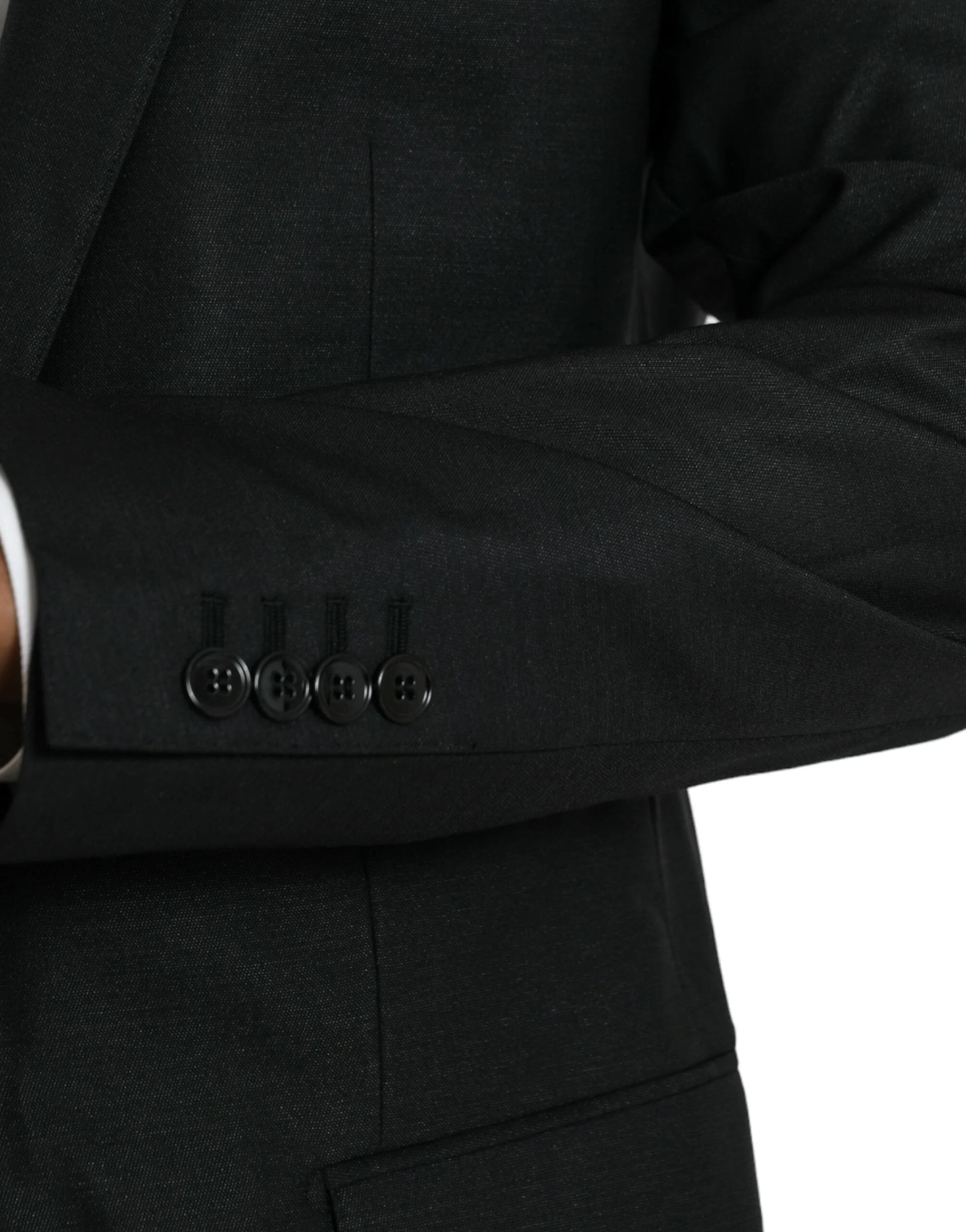 Dolce & Gabbana Black Wool Notch SingleBreasted Coat Blazer - IT54 | XL - Sport Jackets