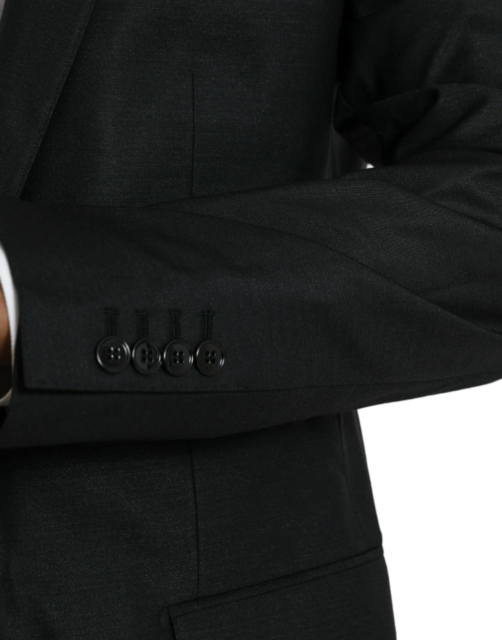 Dolce & Gabbana Black Wool Notch SingleBreasted Coat Blazer - IT54 | XL - Sport Jackets