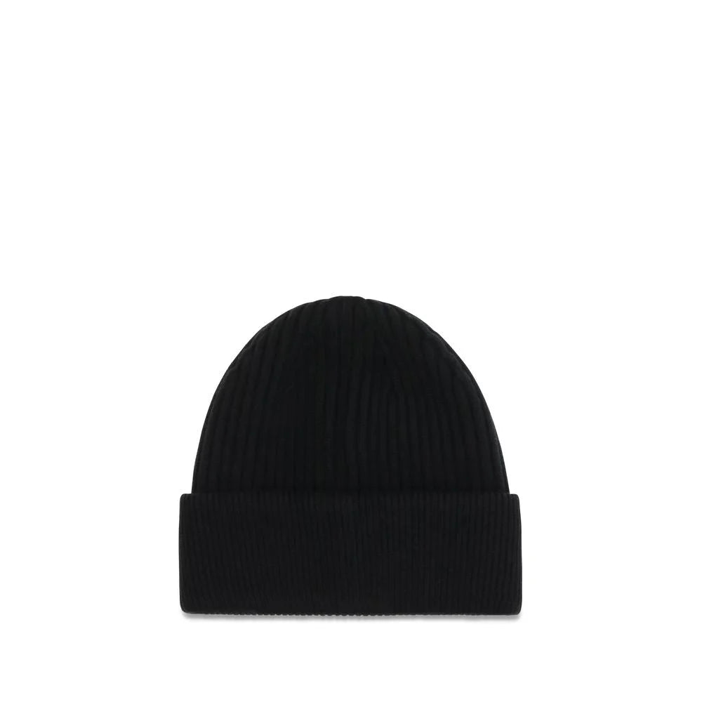 Dolce & Gabbana Black Wool Oves Aries Beanie - UNI
