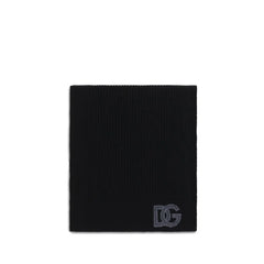 Dolce & Gabbana Black Wool Oves Aries Scarf