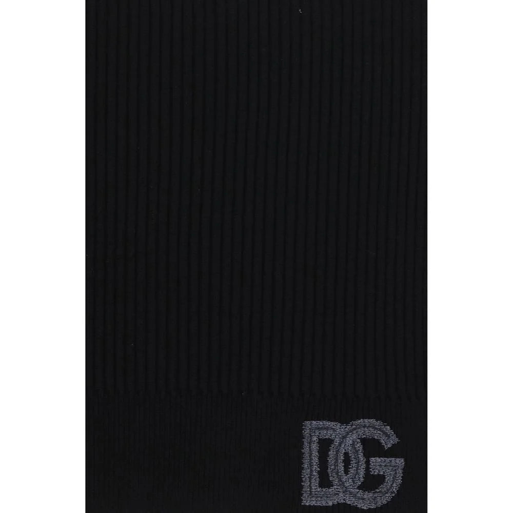 Dolce & Gabbana Black Wool Oves Aries Scarf