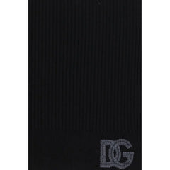 Dolce & Gabbana Black Wool Oves Aries Scarf
