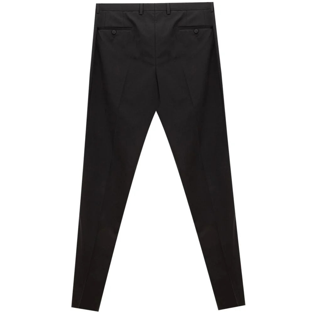 Dolce & Gabbana Black Wool Pant - IT54 | XXL - Trousers
