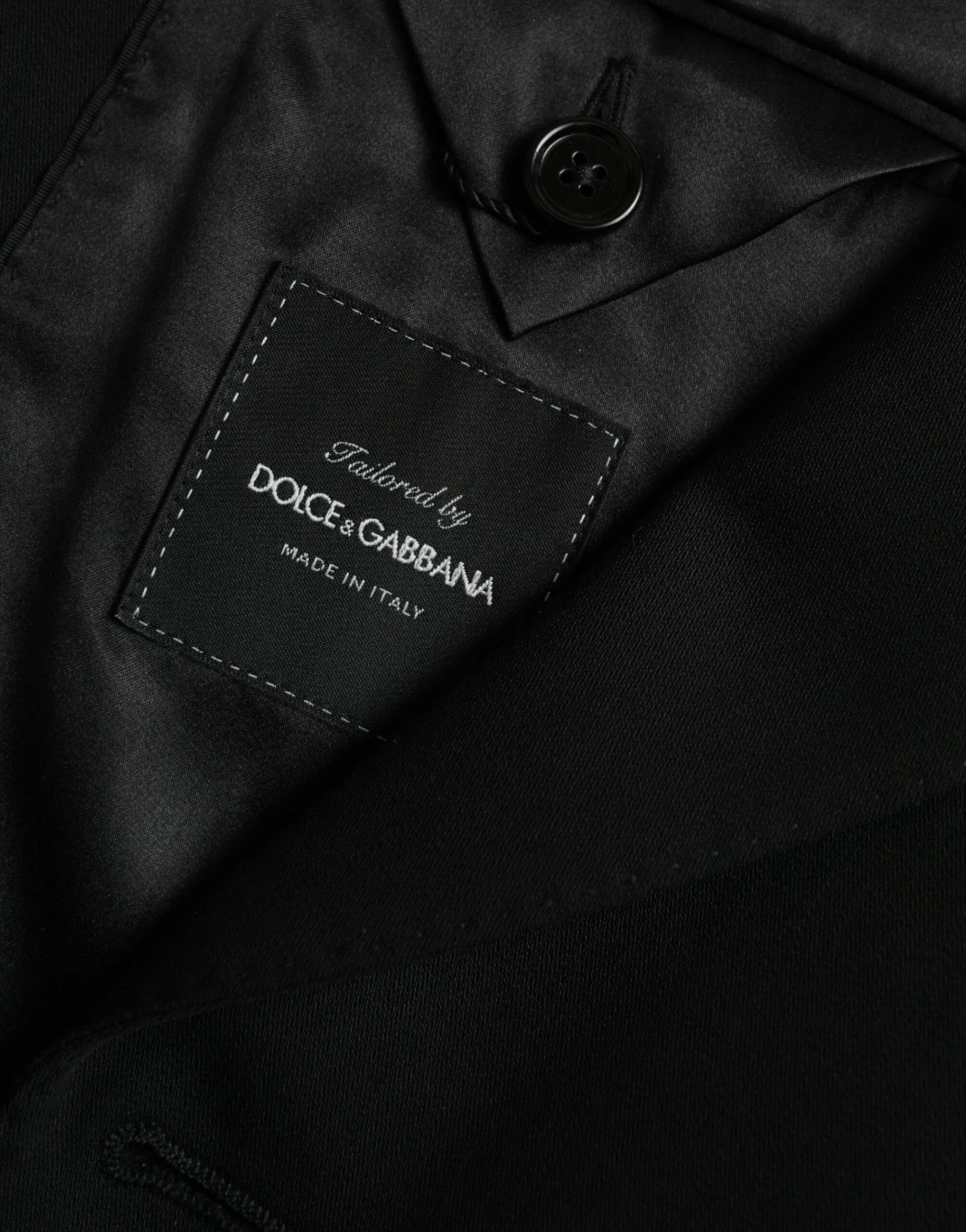 Dolce & Gabbana Black Wool Peak Single Breasted Coat Blazer - IT48 | M - Sport Jackets