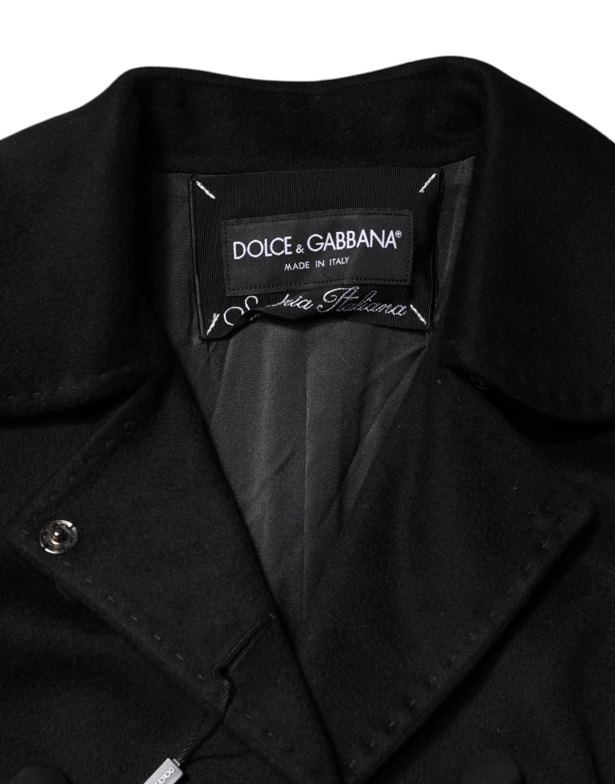 Dolce & Gabbana Black Wool Sartoria Italiano Blazer Jacket - Sport Jackets