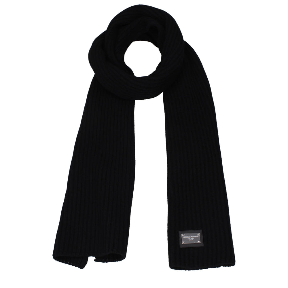 Dolce & Gabbana Black Wool Scarves