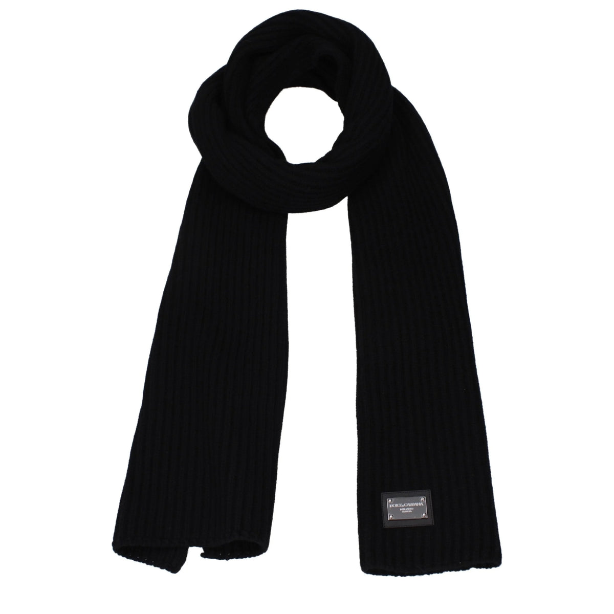 Dolce & Gabbana Black Wool Scarves