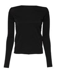 Dolce & Gabbana Black Wool Shrug Crew Neck Pullover Sweater - IT40|S