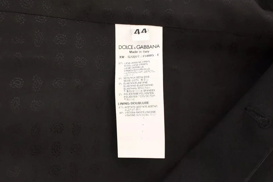 Dolce & Gabbana Black Wool Silk Dress Gilet Jacket Vest - IT44 | XS - Vests