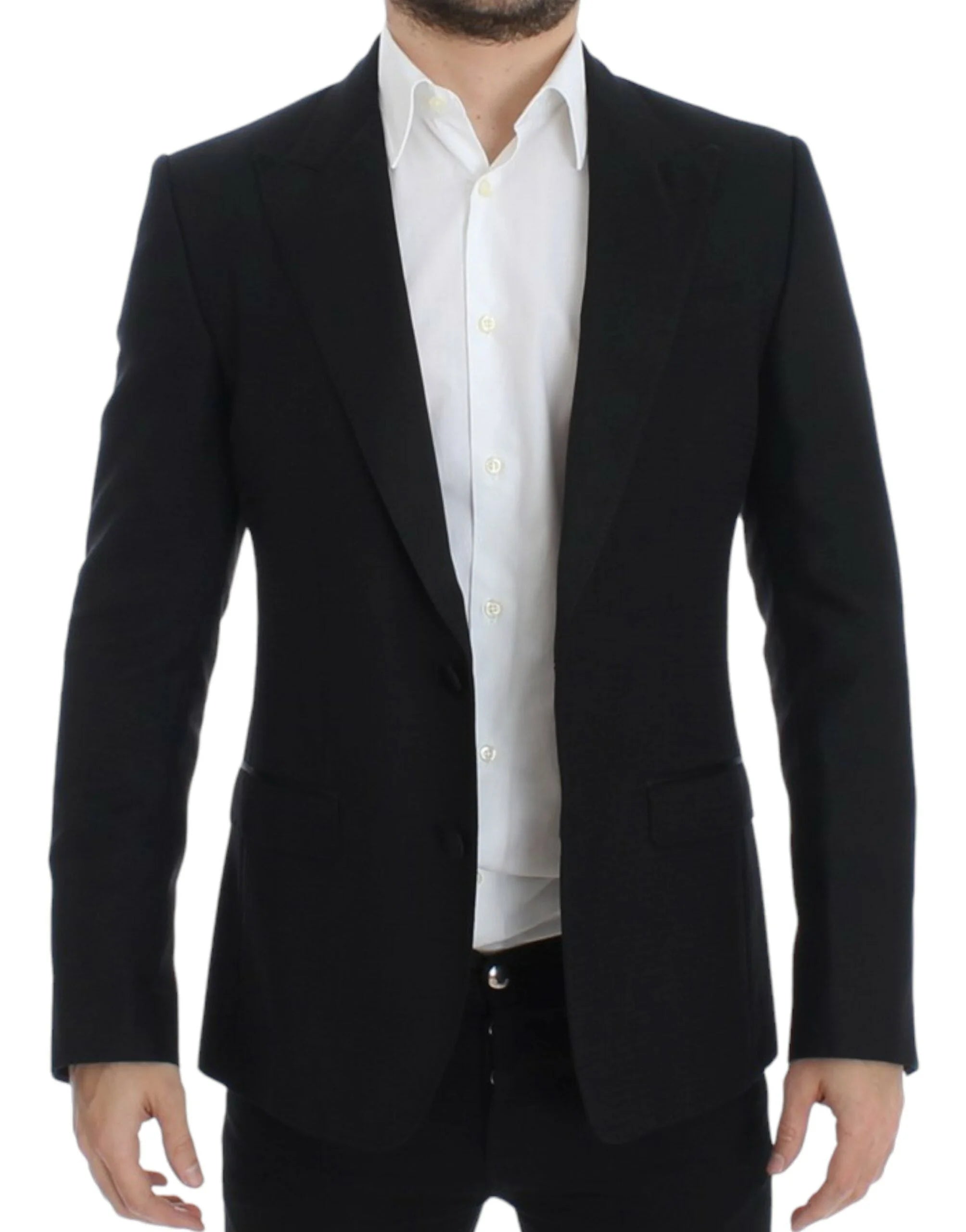 Dolce & Gabbana Black wool silk SICILIA blazer - IT46 | S - Sport Jackets