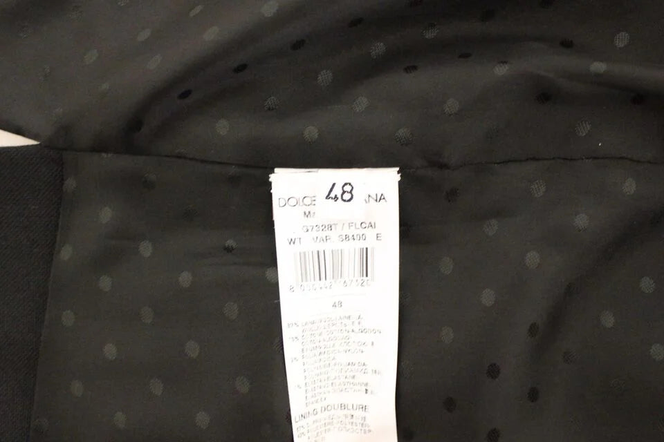 Dolce & Gabbana Black Wool Silk Stretch Dress Vest Blazer - IT48 | M - Vests