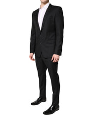 Dolce & Gabbana Black Wool Single Breasted 2 Piece Suit - IT48 | M - Suits