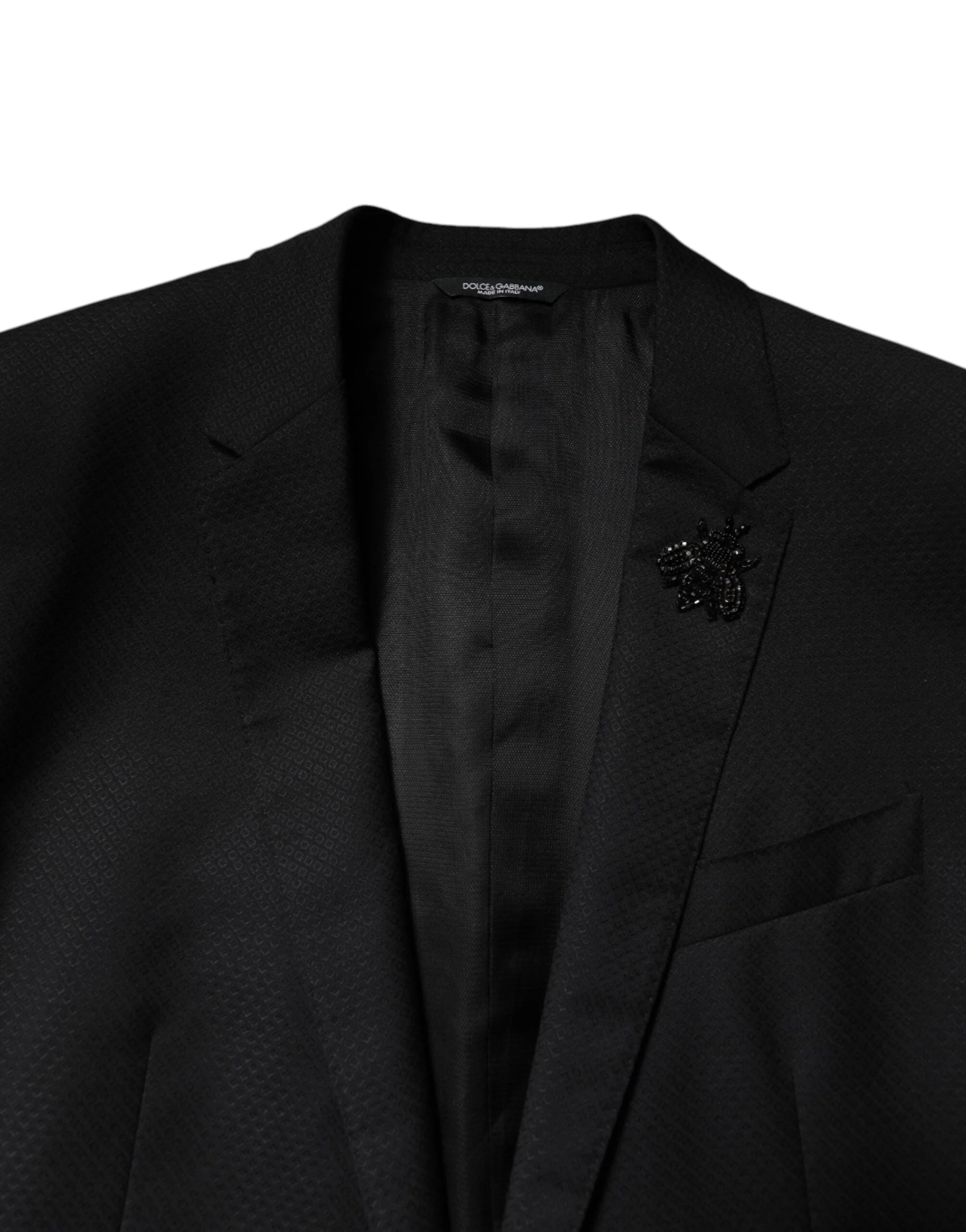 Dolce & Gabbana Black Wool Single Breasted 2 Piece Suit - IT48 | M - Suits