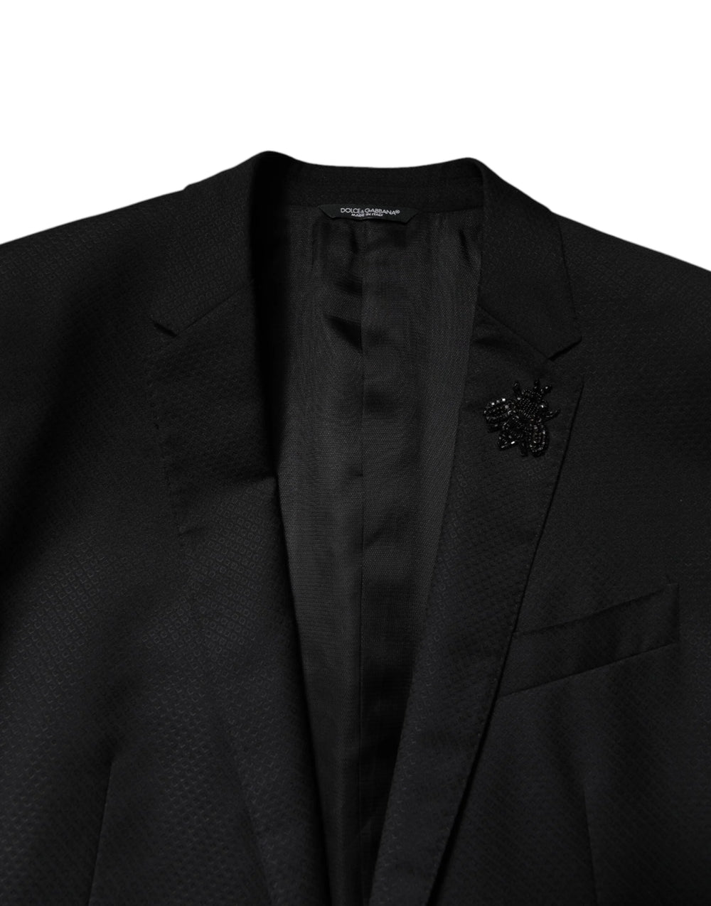 Dolce & Gabbana Black Wool Single Breasted 2 Piece Suit - IT48 | M - Suits