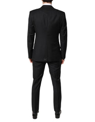Dolce & Gabbana Black Wool Single Breasted 2 Piece Suit - IT48 | M - Suits