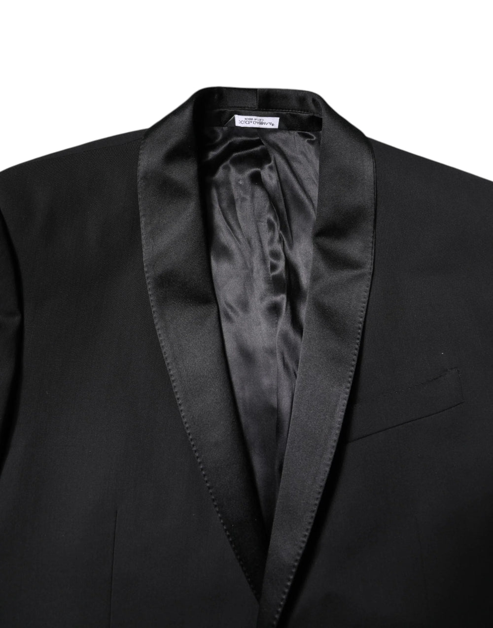 Dolce & Gabbana Black Wool Single Breasted 2 Piece Suit - IT52 | XL - Pant Suits