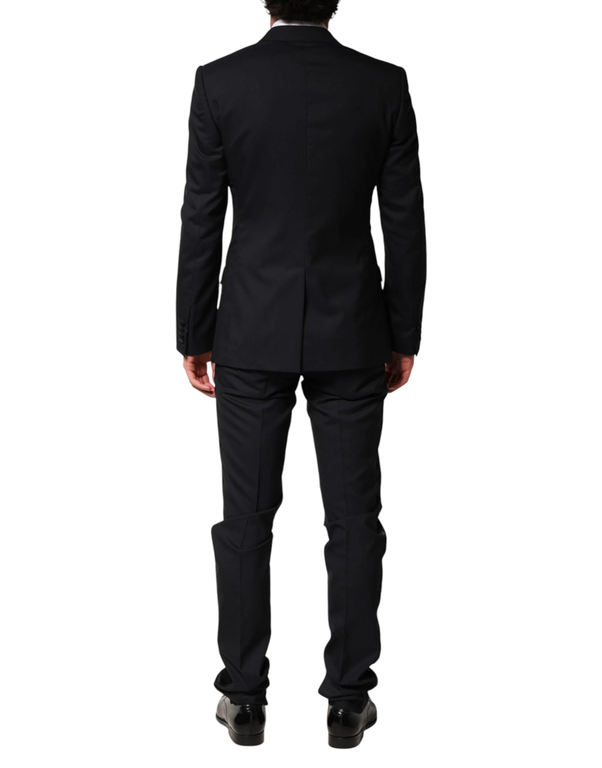 Dolce & Gabbana Black Wool Single Breasted 3 Piece Men Suit - IT44 | XS
