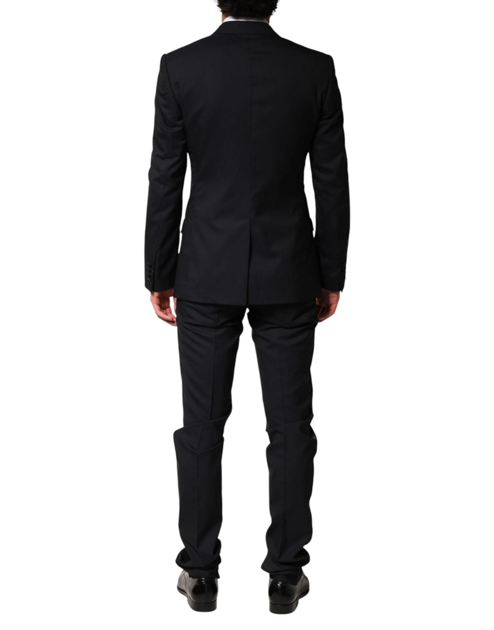 Dolce & Gabbana Black Wool Single Breasted 3 Piece Men Suit - IT44 | XS