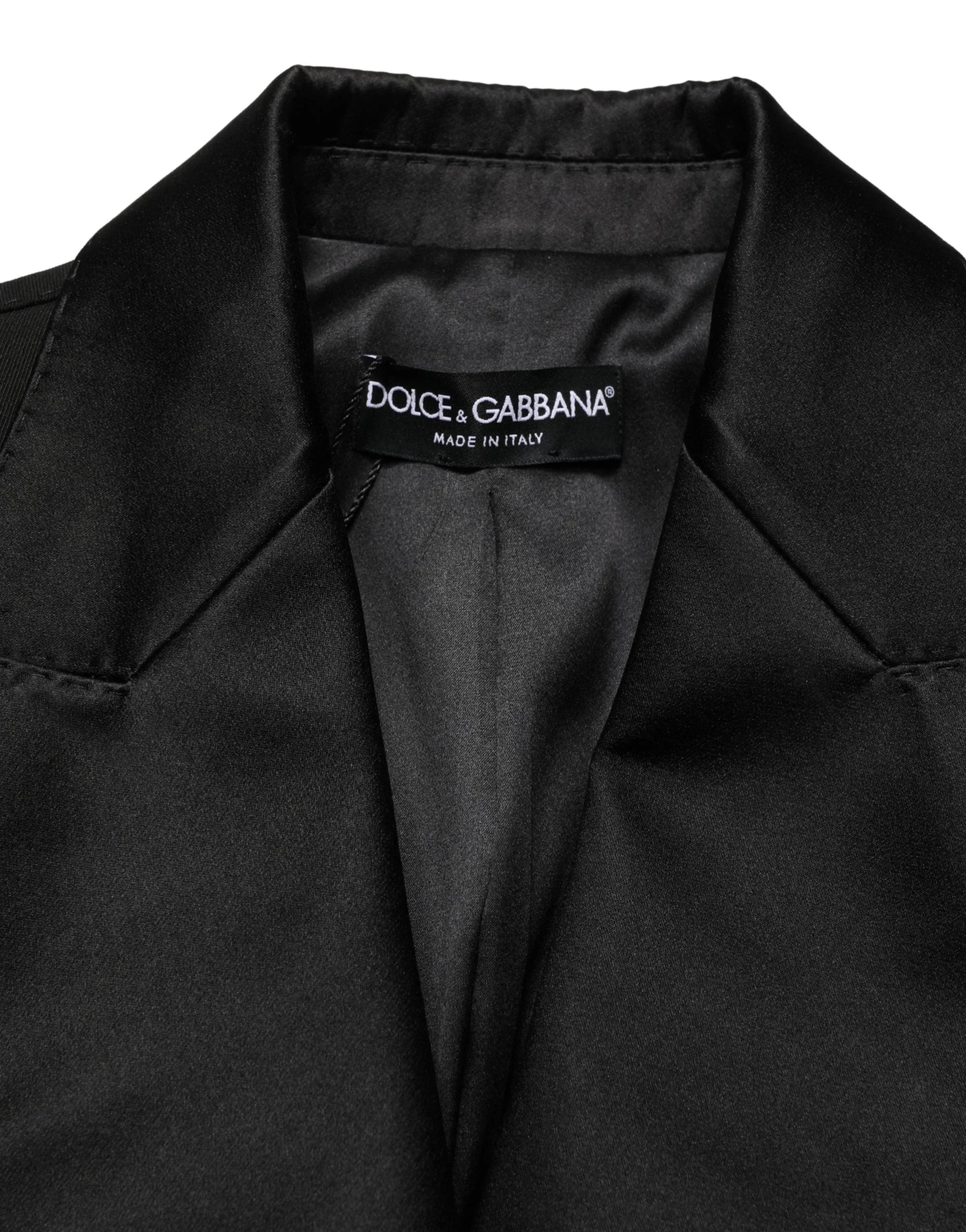 Dolce & Gabbana Black Wool Single Breasted Blazer Jacket - IT40|S