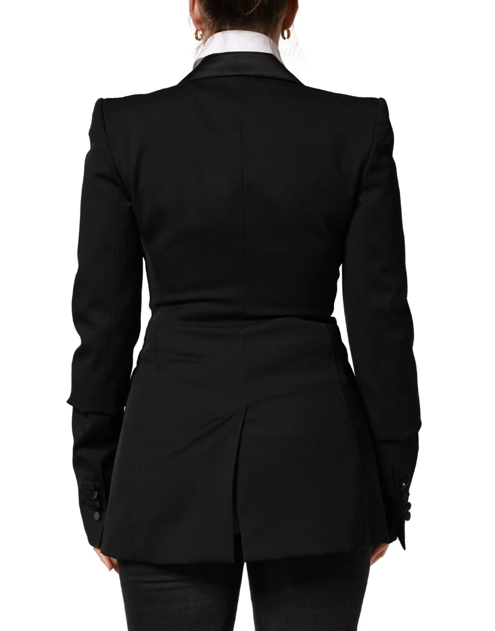 Dolce & Gabbana Black Wool Single Breasted Blazer Jacket - IT40|S