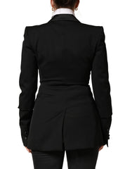 Dolce & Gabbana Black Wool Single Breasted Blazer Jacket - IT40|S