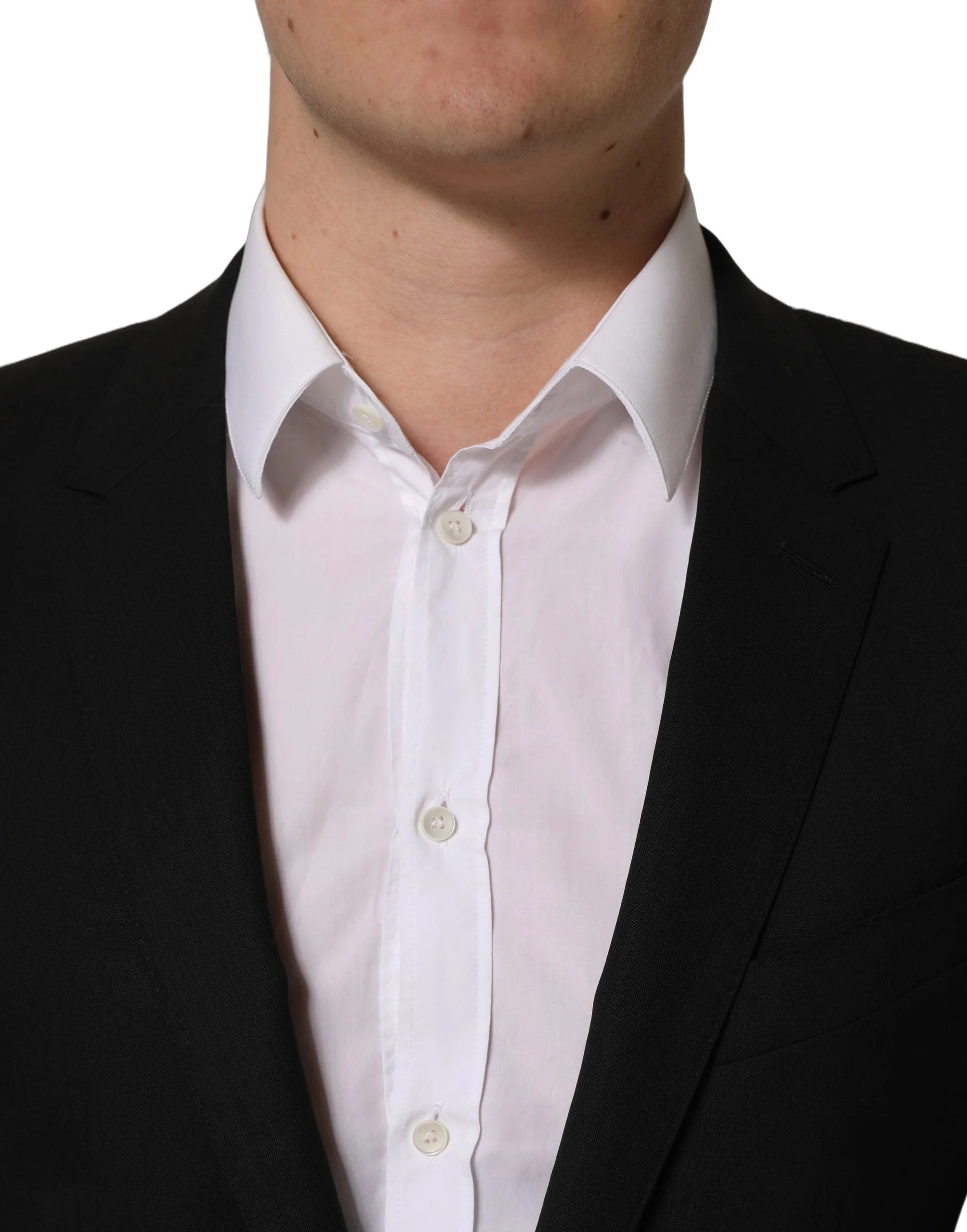 Dolce & Gabbana Black Wool Single Breasted Blazer Jacket - IT48 | M