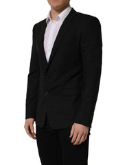 Dolce & Gabbana Black Wool Single Breasted Blazer Jacket - IT48 | M