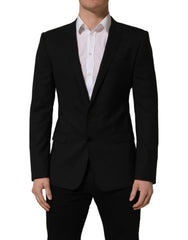 Dolce & Gabbana Black Wool Single Breasted Blazer Jacket - IT48 | M