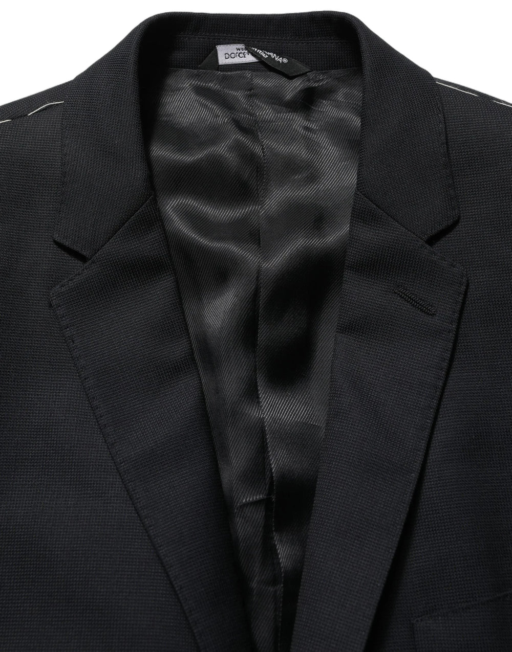 Dolce & Gabbana Black Wool Single Breasted Blazer Jacket - IT50 | L