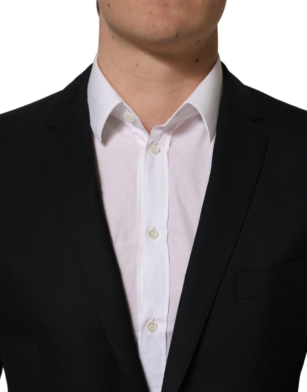 Dolce & Gabbana Black Wool Single Breasted Blazer Jacket - IT50 | L