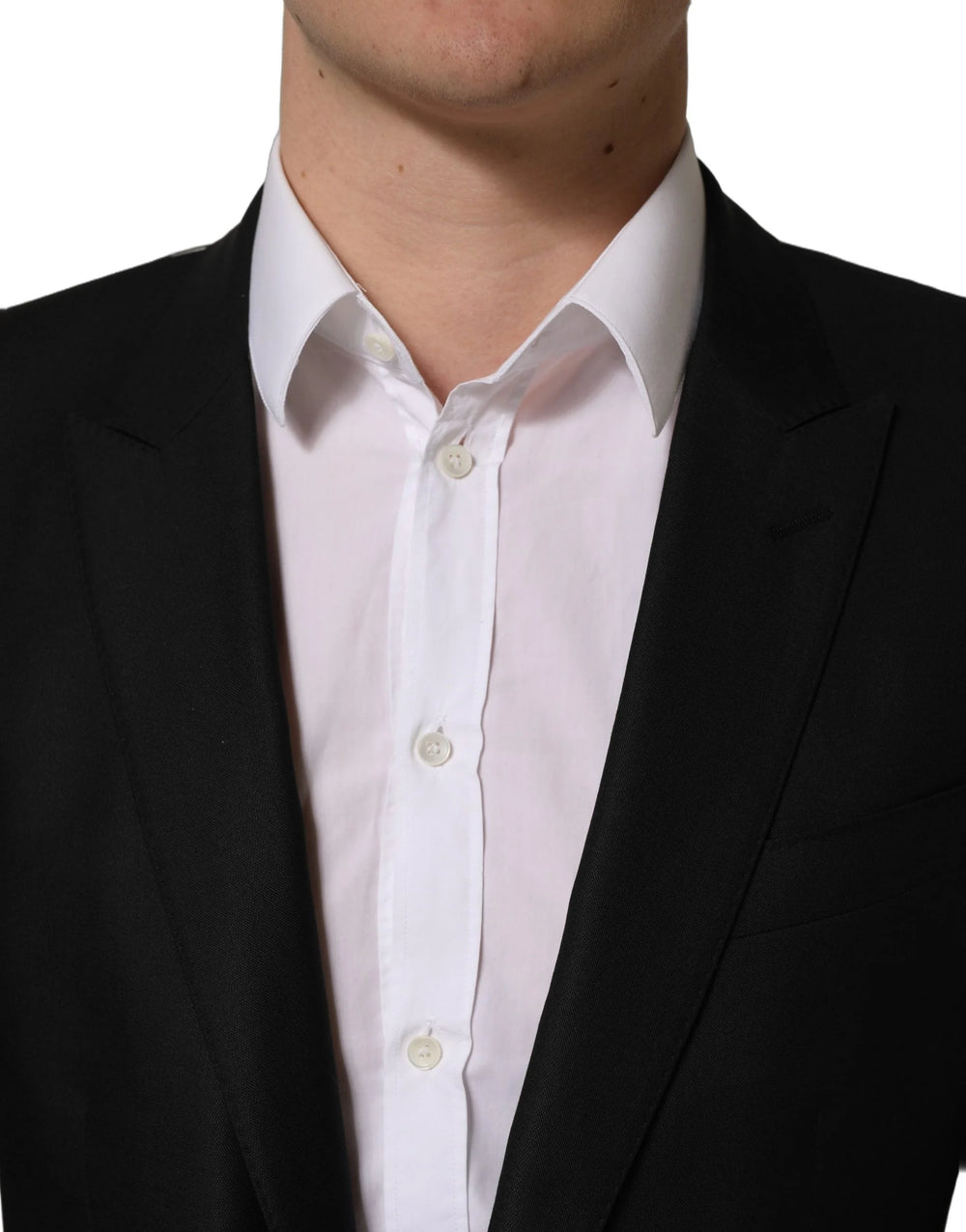 Dolce & Gabbana Black Wool Single Breasted Blazer Jacket - IT50 | L