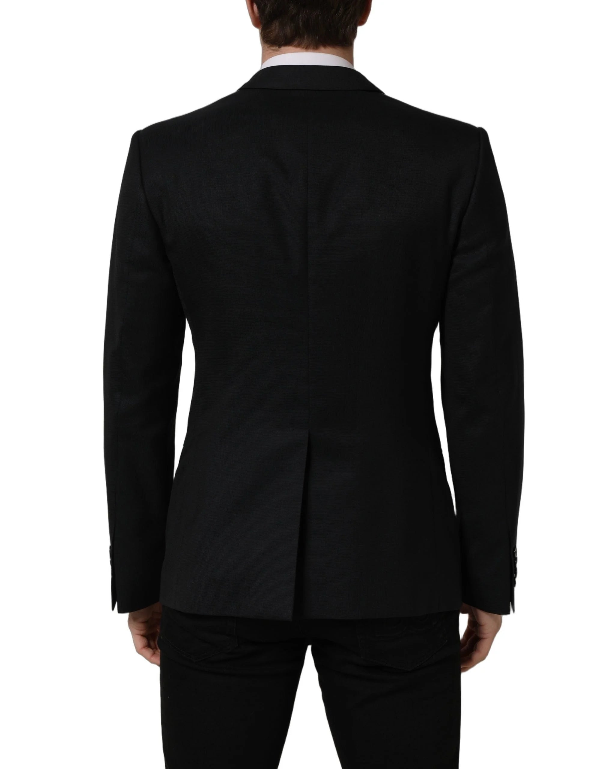 Dolce & Gabbana Black Wool Single Breasted Blazer Jacket - IT50 | L