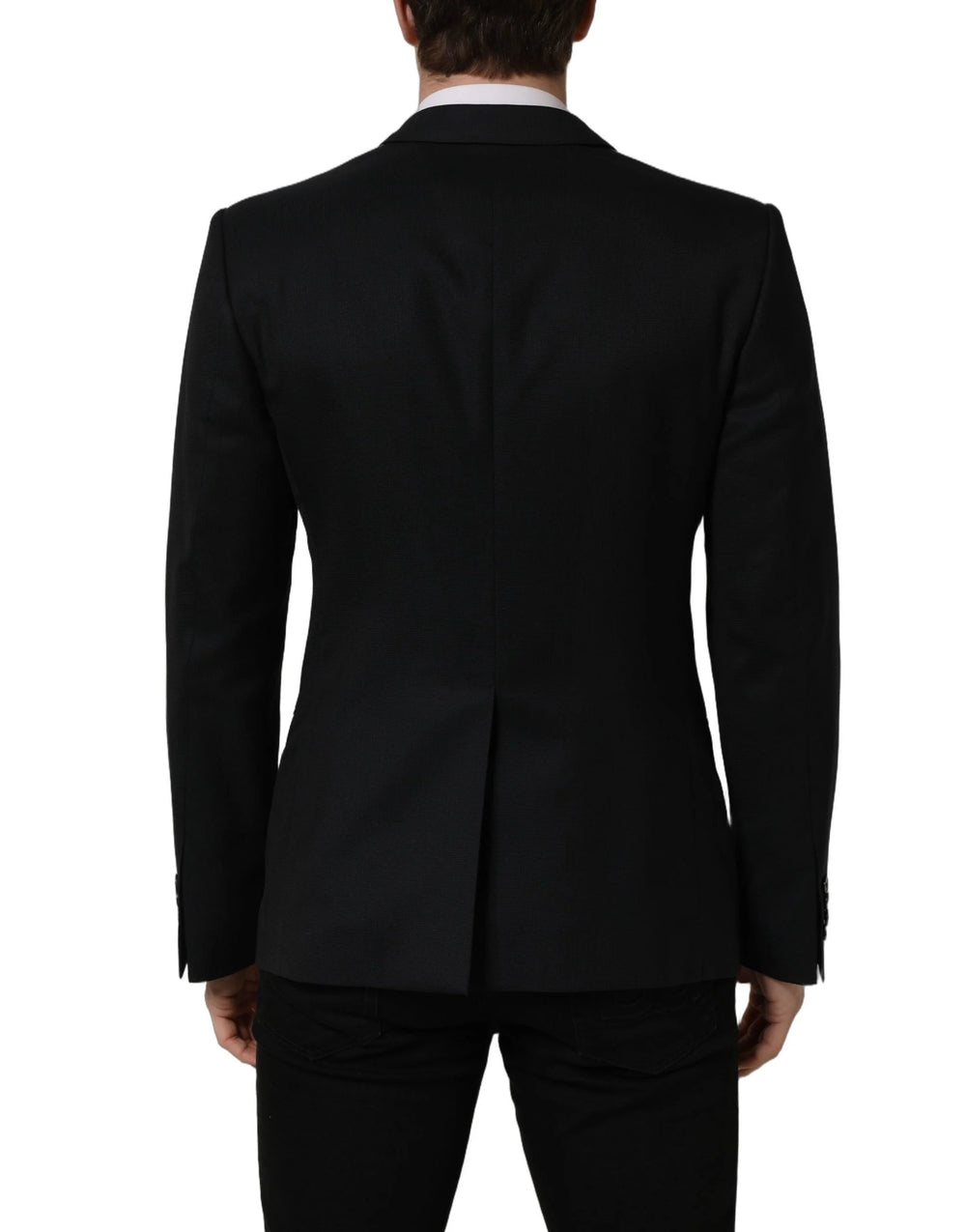 Dolce & Gabbana Black Wool Single Breasted Blazer Jacket - IT50 | L