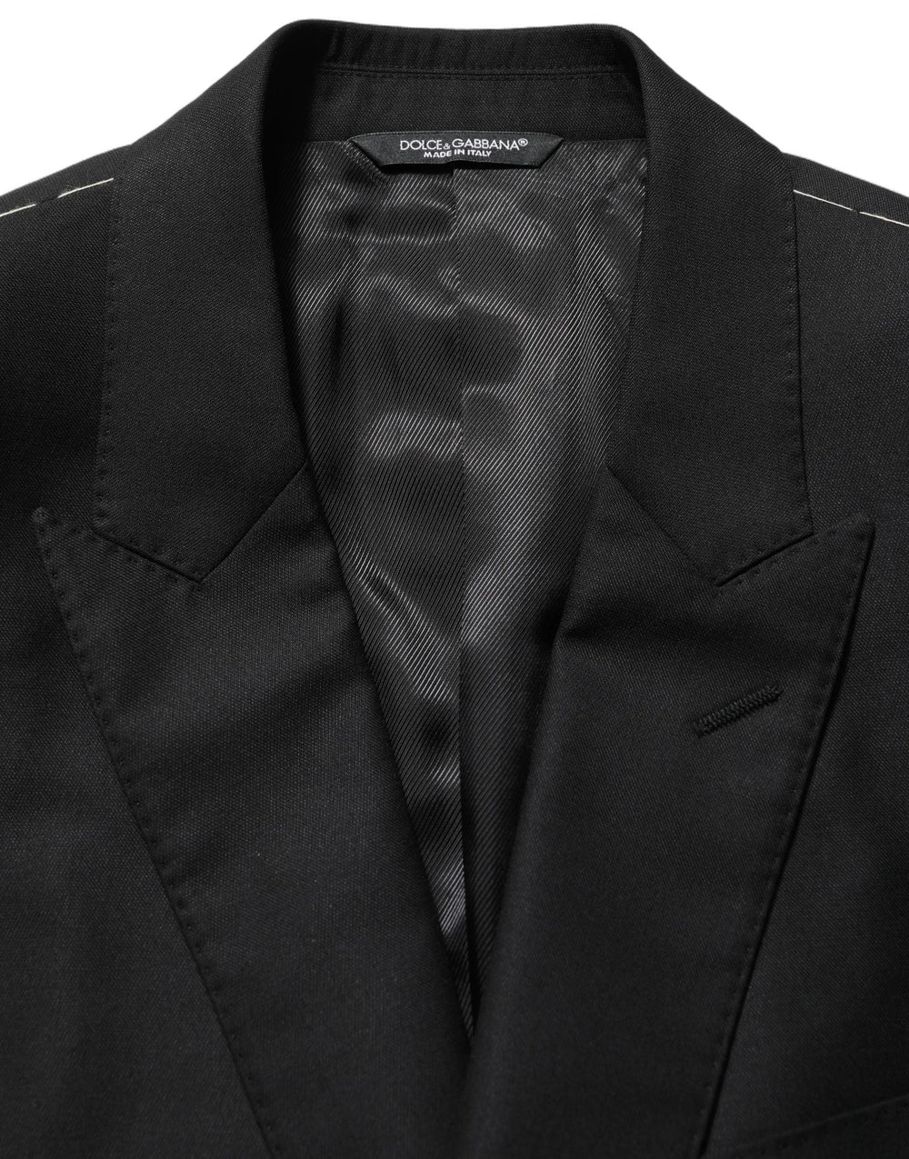 Dolce & Gabbana Black Wool Single Breasted Blazer Jacket - IT50 | L