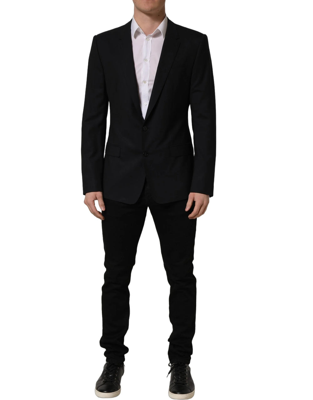 Dolce & Gabbana Black Wool Single Breasted Blazer Jacket - IT52 | XL
